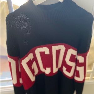 GCDS Black & Red Logo Sweater